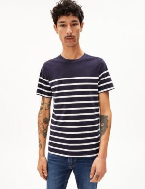 ARMEDANGELS AADROS STRIPES – Herren T-Shirt Regular Fit aus Bio-Baumwolle