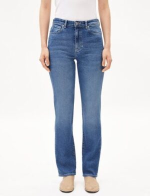 ARMEDANGELS CARENAA Damen Jeans Straight Leg Mid Waist Bio-Baumwoll Mix Comfort-Stretch
