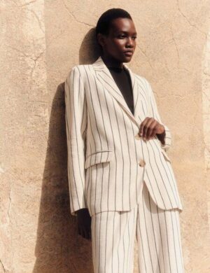 LANIUS Streifenblazer (OCS) aus Leinen und Bio-Baumwolle