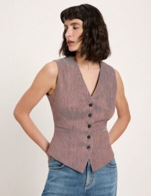 LANIUS Weste (OCS) aus Leinen und Bio-Baumwolle
