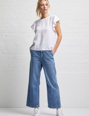 Wunderwerk Damen Bluse aus Lyocell (TENCEL) Volant blouse 1/2 TENCEL