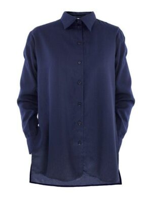 Sophia Schneider-Esleben Unisex Shirt Lui, Navy – Unisex Hemd aus Tencel
