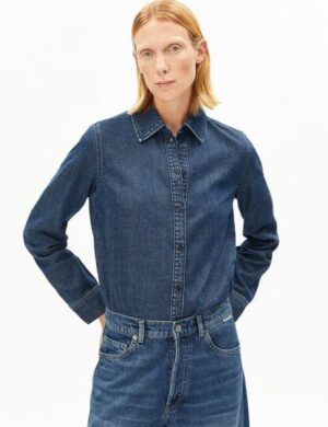ARMEDANGELS AURELAA DENIM Damen Jeansbluse aus Baumwoll-Lyocell-Mix