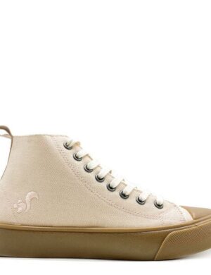 Veganer Sneaker thies ® Organic Cotton Hi light peach aus Biobaumwolle