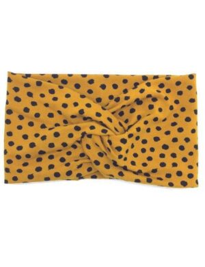 WiDDA berlin Stirnband FREDI Gelb mit schwarzen Tupfen