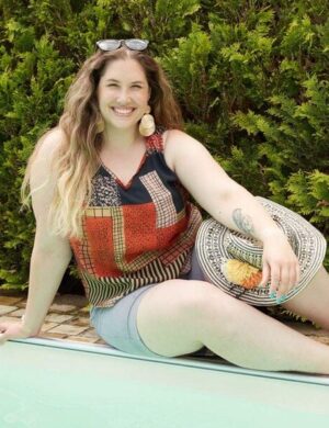 WiDDA berlin Top VAU Ethno Print aus Viskose Deadstock Fabric