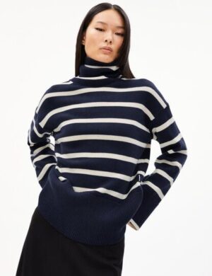 ARMEDANGELS CHANAA STRIPES Damen Pullover Loose Fit aus Bio-Baumwolle
