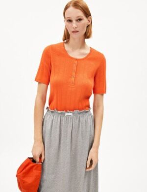 ARMEDANGELS CRISPINAA CREPE Damen Strickshirt aus Bio-Baumwolle