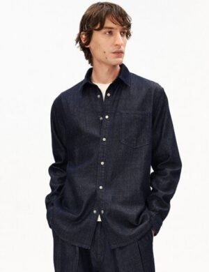 ARMEDANGELS DARK WASH DENIM Herren Jeanshemd aus Bio-Baumwoll-Mix