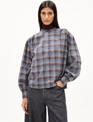 ARMEDANGELS EFINARAA CHECK Damen Bluse aus Bio-Baumwolle