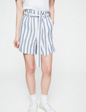 ARMEDANGELS ELIAA BLOCK STRIPE – Damen Shorts aus Bio-Leinen