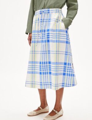 ARMEDANGELS ELODIAA COLLEGE CHECK – Damen Webrock Loose Fit aus Bio-Baumwolle