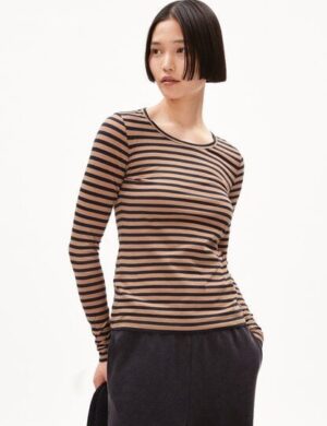 ARMEDANGELS ENRICCAA STRIPES Damen Longsleeve Slim Fit aus Bio-Baumwolle