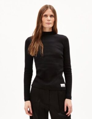 ARMEDANGELS FATIMAARA Damen Ripp-Longsleeve Slim Fit aus Bio-Baumwoll Mix