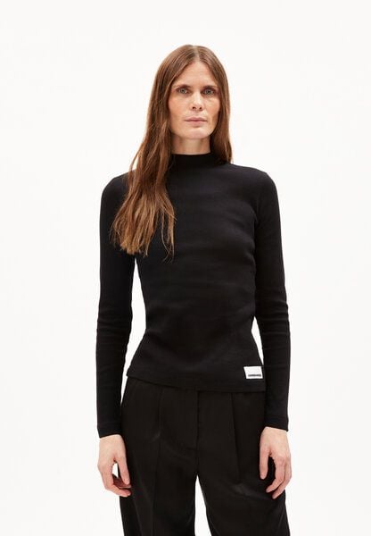 ARMEDANGELS FATIMAARA Damen Ripp-Longsleeve Slim Fit aus Bio-Baumwoll Mix ARMEDANGELS FATIMAARA Damen Ripp-Longsleeve Slim Fit aus Bio-Baumwoll Mix