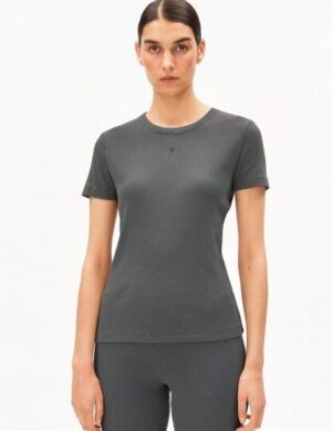 ARMEDANGELS GMT DYE RIB Damen Ripp-T-Shirt aus Bio-Baumwoll Mix