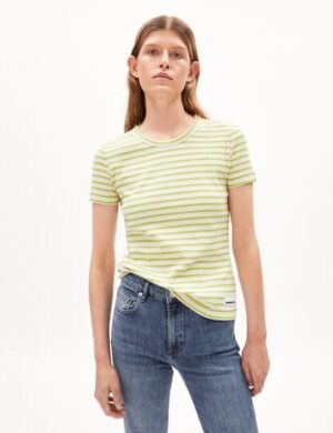 ARMEDANGELS KARDAA STRIPES Damen Ripp-T-Shirt Regular Fit aus Bio-Baumwoll Mix