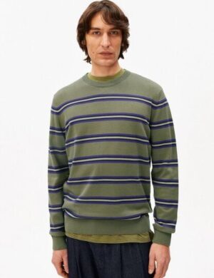 ARMEDANGELS LOUKAA FINE STRIPE Herren Pullover aus Bio-Baumwolle