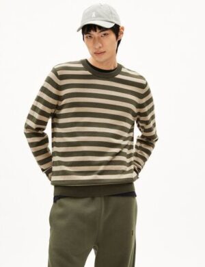 ARMEDANGELS LOUKAA FINE STRIPES Herren Pullover aus Bio-Baumwolle