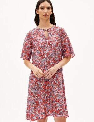 ARMEDANGELS MAAERHA MOSAIC LINO Damen Webkleid aus Leinen-Mix