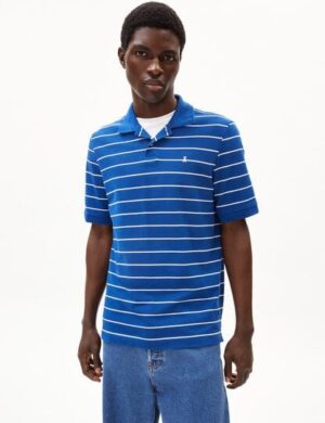 ARMEDANGELS MAARIO STRIPES Herren Polo T-Shirt aus Bio-Baumwolle