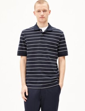 ARMEDANGELS MAARIO STRIPES Herren Polo T-Shirt aus Bio-Baumwolle