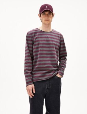 ARMEDANGELS MAARKOS LS STRIPES BR Herren Longsleeve aus Bio-Baumwolle