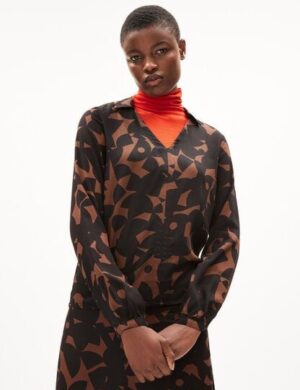 ARMEDANGELS MIUNAA ABSTRACT A – Damen Bluse Regular Fit aus LENZING ECOVERO Viskose