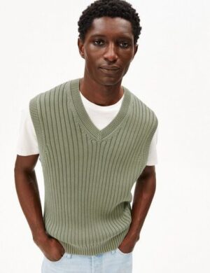 ARMEDANGELS PIGMENT DYE Herren Pullunder aus Bio-Baumwolle