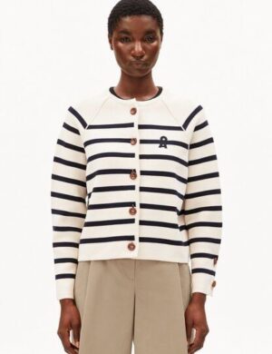 ARMEDANGELS PLACED STRIPE Damen Cardigan aus Bio-Baumwolle