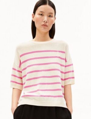 ARMEDANGELS STRIPE Damen Strickshirt aus Leinen-Mix