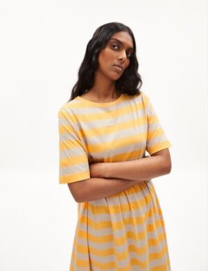 ARMEDANGELS TAAKY BLOCK STRIPES – Damen Jerseykleid Loose Fit aus Bio-Baumwolle