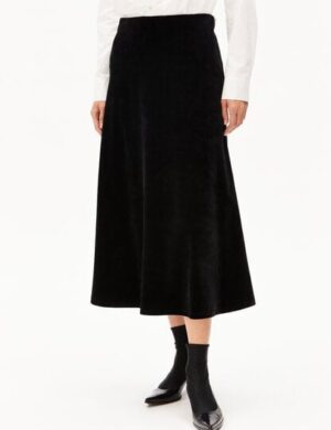 ARMEDANGELS VOLAGAA VELVET Damen Jerseyrock aus Bio-Baumwoll Mix