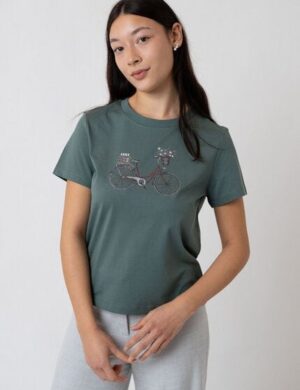 Bavarian Caps Damen T-Shirt Expresslieferdienst - Dunkelgrün