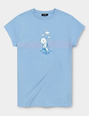 Bavarian Caps Damen T-Shirt I Mog Di Snoopy - Hellblau