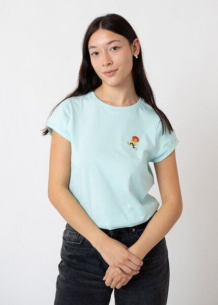 Bavarian Caps Damen T-Shirt Pumuckl - Hellblau Bavarian Caps Damen T-Shirt Pumuckl - Hellblau