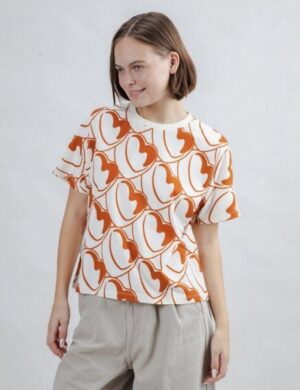 Brava Fabrics Bombon Allover Oversize T-Shirt Braun