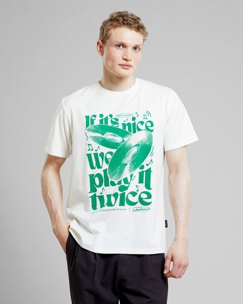 DEDICATED Herren T-Shirt Play It Twice - Off White DEDICATED Herren T-Shirt Play It Twice - Off White