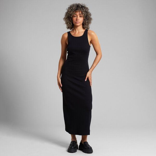 DEDICATED Kleid Motala Rib - Black DEDICATED Kleid Motala Rib - Black
