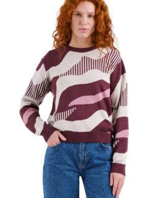 DEDICATED Sweater Arendal Flowing Abstract Multi Colour