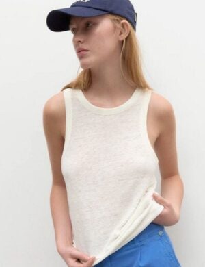 ECOALF Coimbra Top Organic Leinen weiss