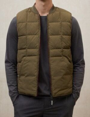 ECOALF Wendeweste LISTER in dunkelgrün und rot