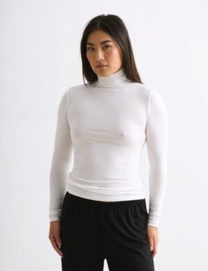 erlich textil Light Touch Rollkragen Langarmshirt aus weichem Modal, made in Europe