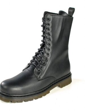 Fairticken ALVORA HIGH vegane 12 Loch All-Year Stiefel Unisex (schwarz)