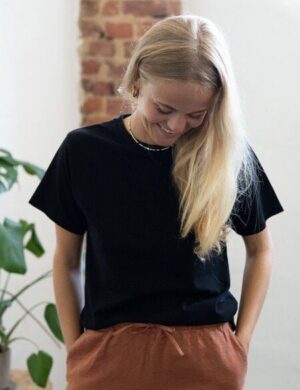 FUXBAU Frauen Basic T-Shirt