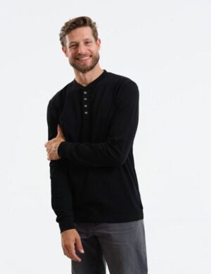 GARY MASH Henley Langarmshirt Kayville aus Biobaumwolle