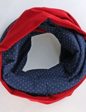 GARY MASH Strick-Jacquard Loop Navy-Rot