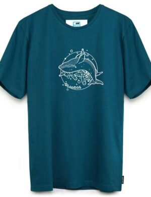 GARY MASH T-Shirt Blauwal aus Bio-Baumwolle
