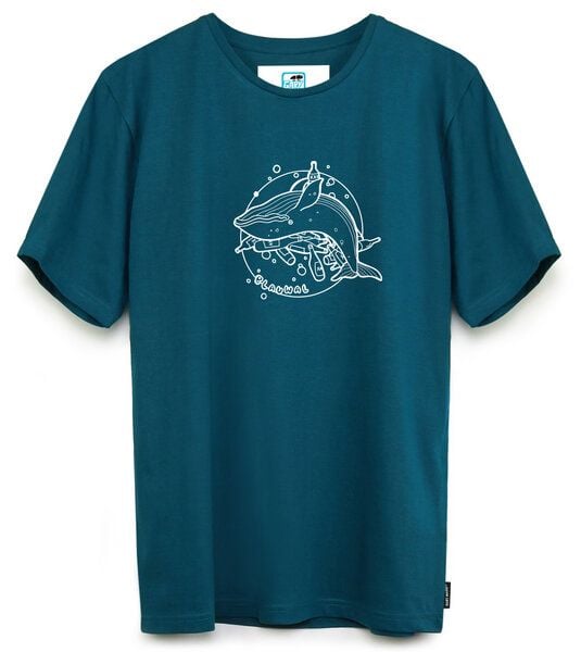 GARY MASH T-Shirt Blauwal aus Bio-Baumwolle GARY MASH T-Shirt Blauwal aus Bio-Baumwolle