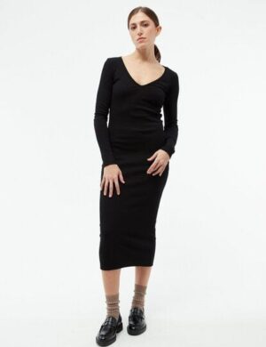 Givn Berlin Geripptes Kleid GBCORINNA slim Fit aus Bio-Baumwolle